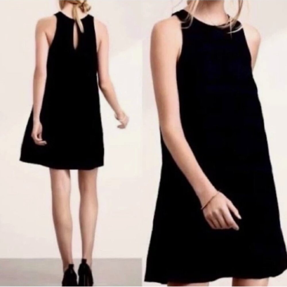 Aritzia Wilfred Women's Trompette Faux Suede Dress with pockets - BLACK - XS